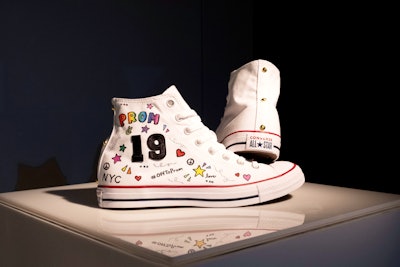Attendees received a pair of Converse sneakers that they could personalize on site at the Converse By You station.