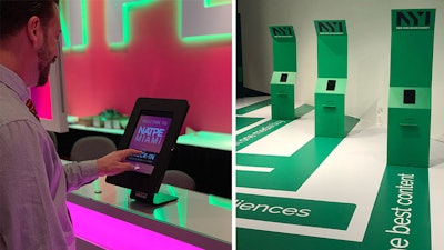 Self-Service Check-In at NATPE Miami 2019 • NY Interconnect Event Check-In Kiosks with Event Design by 23 Layers