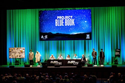 At a panel at AlienCon 2018 in Pasadena, creators, writers, and producers of 'Project Blue Book' discussed the U.F.O. drama series, which was recently renewed for a second season.