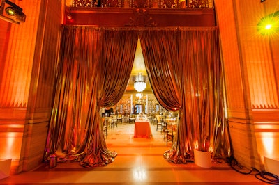 Just off the main lobby, an entrance flanked with gilded curtains led to a dessert lounge with ample seating.