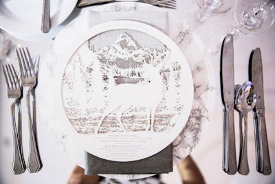Laser-cut paper menus by TPD Design House featured mountain motifs at luxury-wedding business summit Engage!18 Canada, which was held in June 2018 at the Fairmont Banff Springs in Banff, Alberta, Canada. See more: See How The Engage!18 Wedding Summit Captured the Canadian Spirit