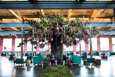 'I love bringing life—plants and trees—into a party space as a statement decor piece. I think that a statement piece needs to be large and impressive while showcasing a room. I would rather design with one large statement piece instead of having a bunch of small details that may go unnoticed by most party guests. I recently designed a party for Juice Studios, an Atlanta D.M.C., that’s foundation was to be eco-friendly and pull in nature as well as elegance. I think that this 27-foot-wide magnolia tree in the center of the venue set the tone for the party and made an impressive statement.' —Brian Worley, independent event designer, Atlanta