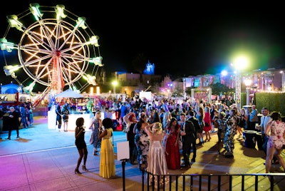 The following night was the museum's festive Bloom Bash, which drew 1,550 people this year (an increase over last year's 1,200). The event added a Ferris wheel for the first time this year.