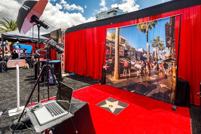 A photo op had the Walk of Fame as the backdrop.