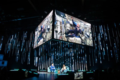 The Forum-Solotech stage held conversations including one that featured astronaut David Saint-Jacques, live streamed from the International Space Station. Saint-Jacques appeared on screens above Canadian Space Agency astronaut Dave Williams and A.I. expert Shagun Maheshwari.