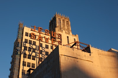 Historic Crown of Ace Hotel Downtown Los Angeles