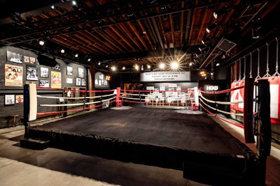 The center of the pop-up, dubbed the Athlete space, featured a life-size boxing ring. The space played looping audio of Ali’s “Rumble in the Jungle” speech.