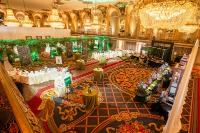 The event was held at the Hilton Chicago, where the pre-dinner cocktail reception took over the sprawling International Ballroom.