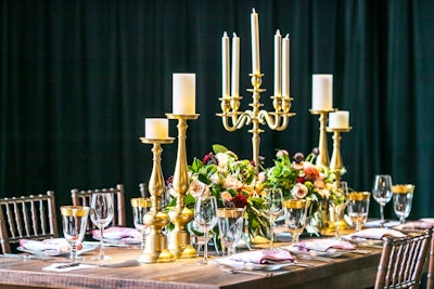 Romantic tabletops set the tone in the Shakespeare, Continued room.