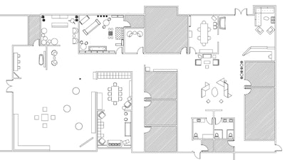 Fresh Wata Studios Indoor Floor Plan with Existing Furniture