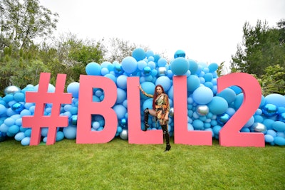 A large balloon wall from Wild Child Party was fronted by larger-than-life letters displaying the season's hashtag.