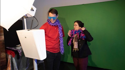 The Picture Perfect Photo Booth with a Green Screen upgrade at the Snap Entertainment Open House at AJAX DC.