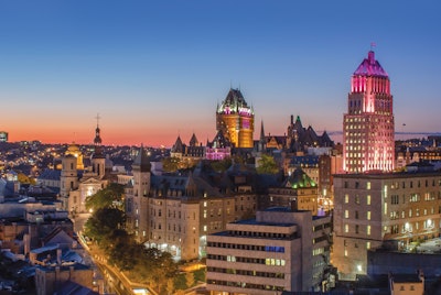 Québec City at night.