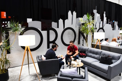 The City of Toronto sponsored the media area, which hosted its own series of talks. The space featured a cutout of the Toronto skyline.