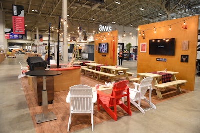 The City of Calgary offered an area that aimed to show guests what the city has to offer as an up-and-coming tech hub. In the Canada-theme booth, guests could sip coffee from Calgary-based Phil & Sebastian Coffee Roasters at picnic tables.