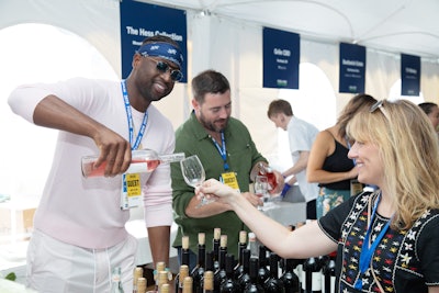 Dwyane Wade poured three varietals from his Wade Cellars collection at the Grand Tasting. The recently retired Miami Heat player posed with fans and attended events throughout the weekend, including at Thursday’s welcome reception and Friday’s Top of the Mountain party.