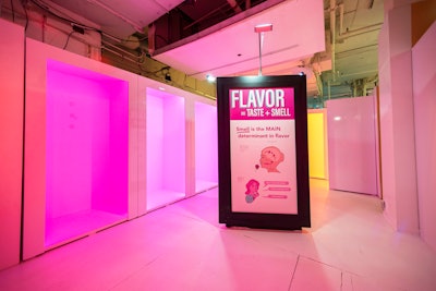 The “Aroma Room” teaches attendees about the different scents of wines and how it determines flavor, with graphics and different scent rooms.