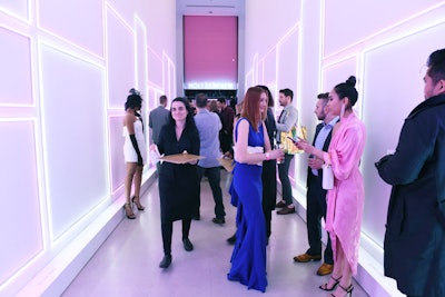 Holt Renfrew's sponsor activation included a neon runway that served as a photo backdrop for guests.