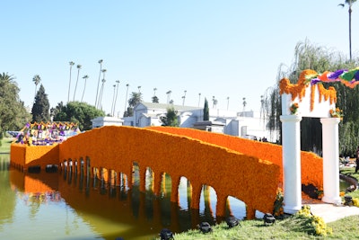 “It was a 30-foot bridge made from scratch in 48 hours and covered with 150,000 marigold flower buds. We got to work with Mexican artisans to create it, and the final result was so beautiful and meaningful.” Pictured: Spotify Bridge de Vida