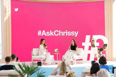 The space offered a variety of programming, including a live-streamed chat with Chrissy Teigen. The event was part of Twitter's #SheInspiresMe initiative, an ongoing conversation that launched on International Women's Day.