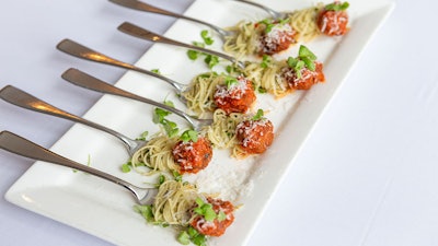 Arcadian Loft Spaghetti and Meatball Appetizer