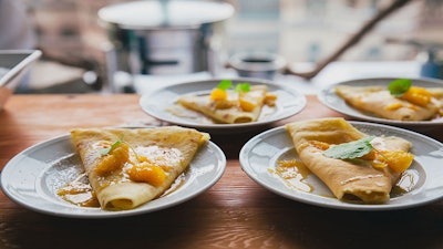 Arcadian Loft Corporate Christmas Party Crepe Station Close Up