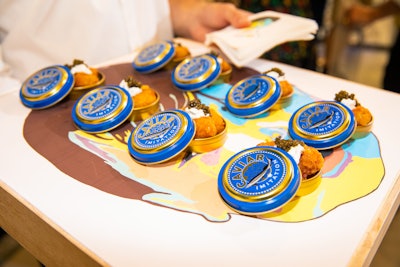 Elevated pier-inspired food was served, such as caviar-topped tater tots and Kobe beef sliders.