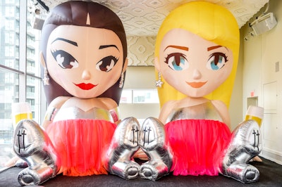 Event designers Candice Chan and Alison Slight celebrated the 10th anniversary of their company, Candice & Alison, on July 25 at Malaparte. The event theme incorporated anime-style caricatures of Chan and Slight, which were rendered in two giant balloons.