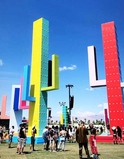 One of Coachella’s most eye-catching art installations this year was 'Colossal Cacti' by artist Office Kovacs. See more: Coachella 2019: 6 Design Trends to Steal for Your Next Event