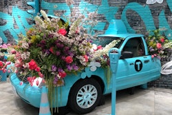 Angel Salazar Design (@angelsalazardesign) arranged florals for a Tiffany & Co. event in 2018. See more: Trend Spotted: Floral Installations In Cars