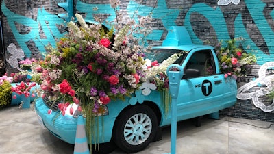 Angel Salazar Design (@angelsalazardesign) arranged florals for a Tiffany & Co. event in 2018. See more: Trend Spotted: Floral Installations In Cars