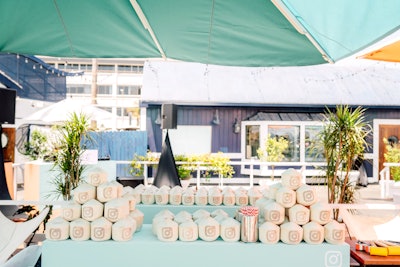 Guests could sip drinks out of branded coconuts.