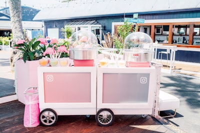 A cotton candy station provided different colors and an array of Pop Rocks and glittery toppings.