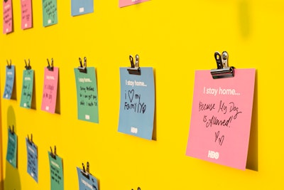 Guests were invited to share why they stay home.