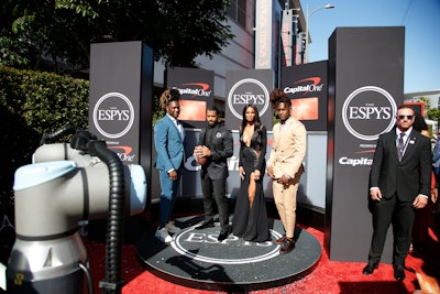 ESPYs presenting sponsor Capital One hosted a red carpet camera, which recorded slow-motion videos of athletes.