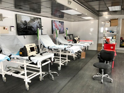 Detroit-based event medical services company CrowdRx’s Rampart Mobile Emergency Room is a temporary hospital that’s designed to provide medical care at a major event like a summer music festival (it’s also suited for the site of a disaster). The 1,000-square-foot trailer comes equipped and staffed to manage minor to severe emergency medical conditions, and it is self sustaining for the first 72 hours via generators.