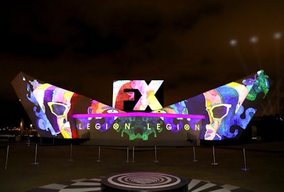 At Comic-Con International, held in San Diego in July, FX Networks’ Fearless Forum activation featured a white building in the shape of the FX logo. A nightly projection from BartKresa Studio and FX Design featured colorful, changing graphics inspired by the network’s shows. See more: Comic-Con 2019: The Coolest Things You Missed at the Massive San Diego Convention