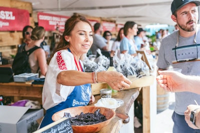 Local vendors like Bolder Chips out of Longmont, which features Native American corn, handed out free samples and sold goods at the Taste Marketplace, which was open to the public on Saturday and Sunday in Larimer Square.