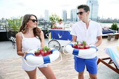 Cocktails were served on branded life preserver rings.