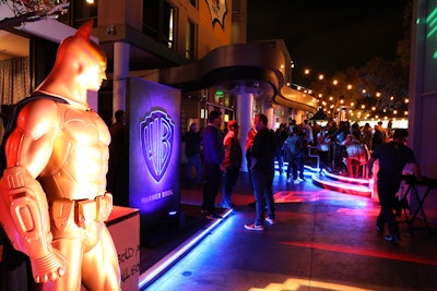 Warner Bros. hosted its annual media mixer at Float at the Hard Rock Hotel. This year’s event had a carnival theme, with games, fortune tellers, and on-theme photo ops. A life-size gold replica of Batman welcomed guests to the event.