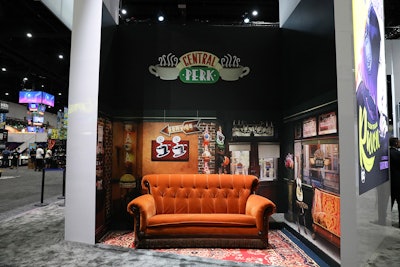 The booth also celebrated the 25th anniversary of the sitcom Friends with a Central Perk photo op.