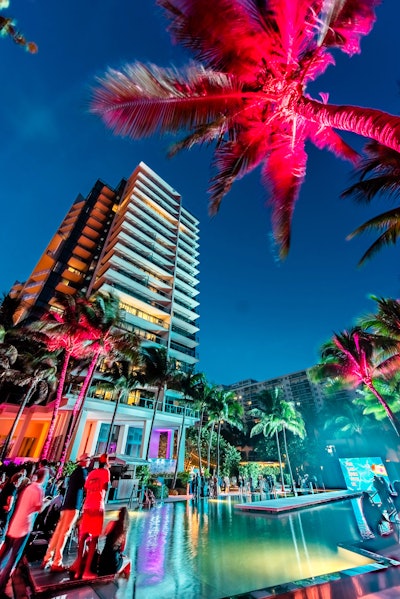 The show took place on a floating runway at the W South Beach.