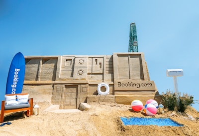Located at Luna Park in Coney Island, Brooklyn, the giant sandcastle was available for guests to book for $29 per night.