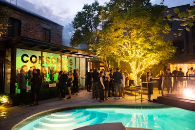 NKPR's 11th annual Film Festival Countdown event took place August 21 at the home of company president Natasha Koifman. Event sponsor Trec Brands sampled cannabis brands in a green-hued room.