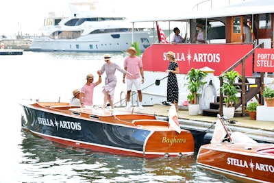 At each pier, brand ambassadors handed guests complimentary Stella Artois from mini environments inspired by the French Riviera.