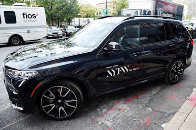For the first time, BMW was named the official automotive partner of NYFW. The car company provided V.I.P. transportation to guests in the updated BMW 7 Series sedan and the BMW X7 Sports Activity Vehicle.
