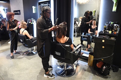 Once again, stylists were on site at Spring Studios to attend to guests at the Tresemme Styling Suite.