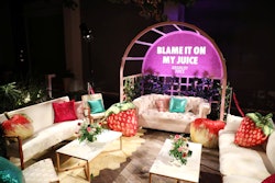 'We built a throne for our queen,' Haney said of the lounge area created for Lizzo herself.