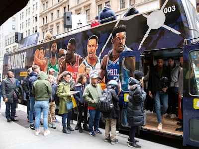 N.B.A. Playoffs Bus