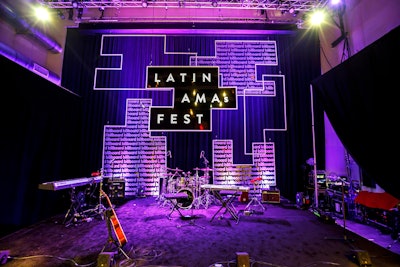 On October 15, Billboard Latin's AMA's Fest celebrated top Latin music executives at Neuehouse Hollywood, where a geometric, eye-catching stage hosted performances by Dalex and Feid. The event was designed and produced by Shiraz Creative, with fabrication by Stoelt Productions, furniture by FormDecor, and florals by Of the Flowers. 'The stage elements were a bit challenging [because] daytime panel discussions used the video screen for sessions,' explained Stoelt Productions' Matt Stoelt. 'We pre-hung everything the night before and early in the morning, and then we took it all down until the two-hour changeover later that afternoon.'